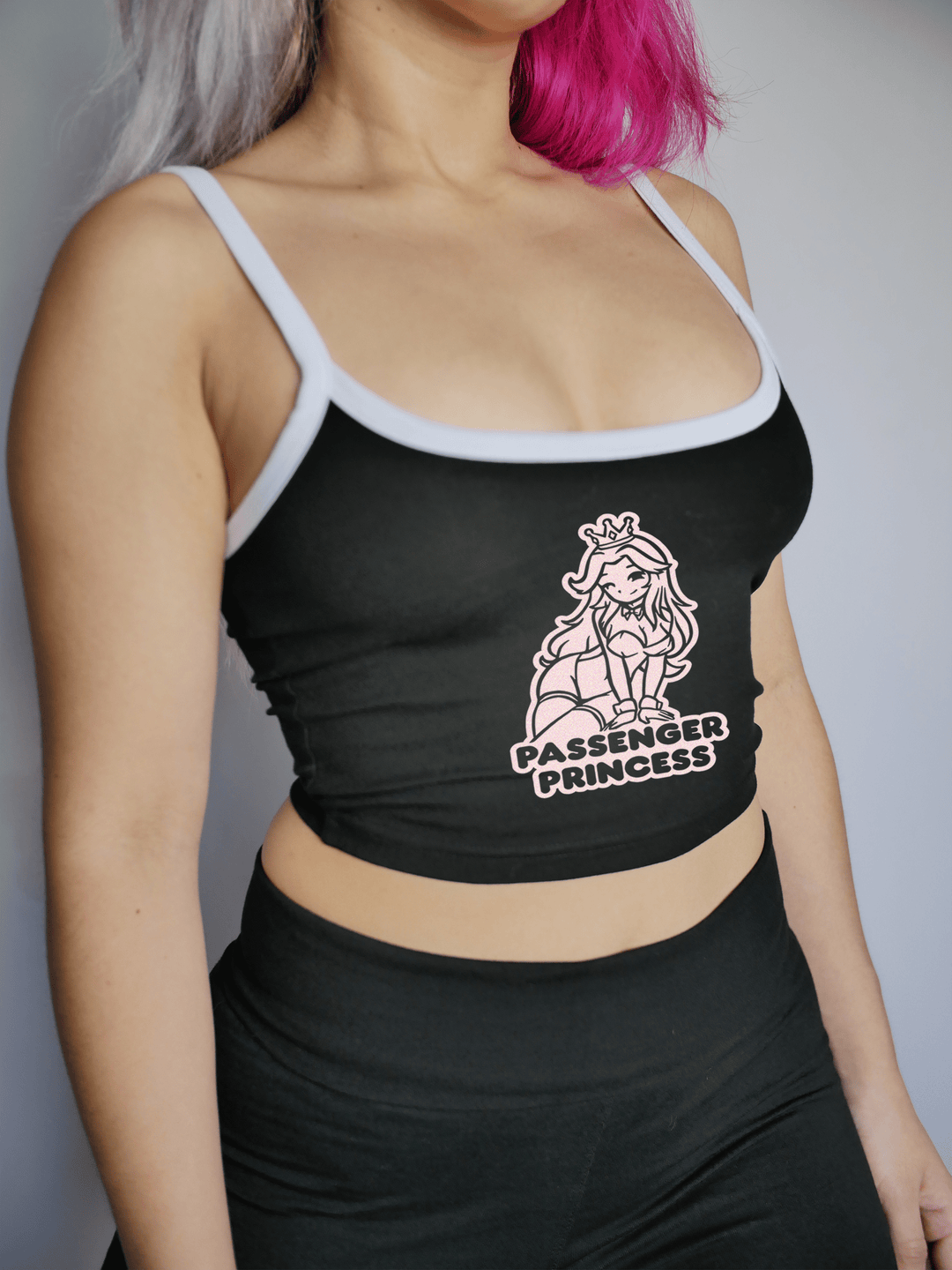 PixelThat Punderwear Cami Crop Top Passenger Princess Cami Crop Top