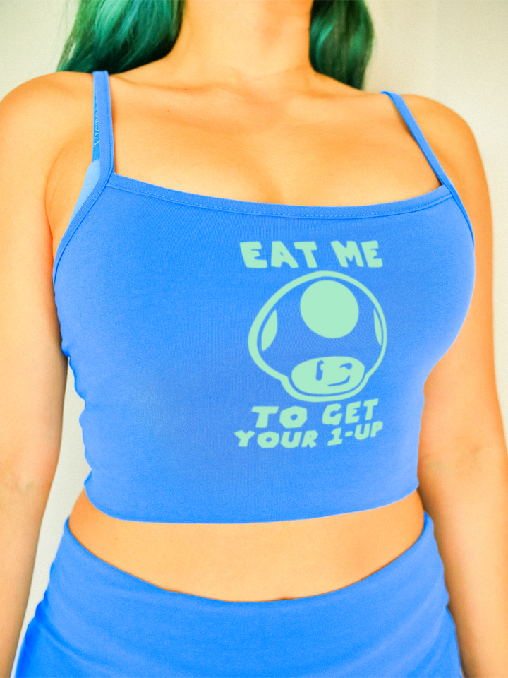 Green Mushroom Crop Top