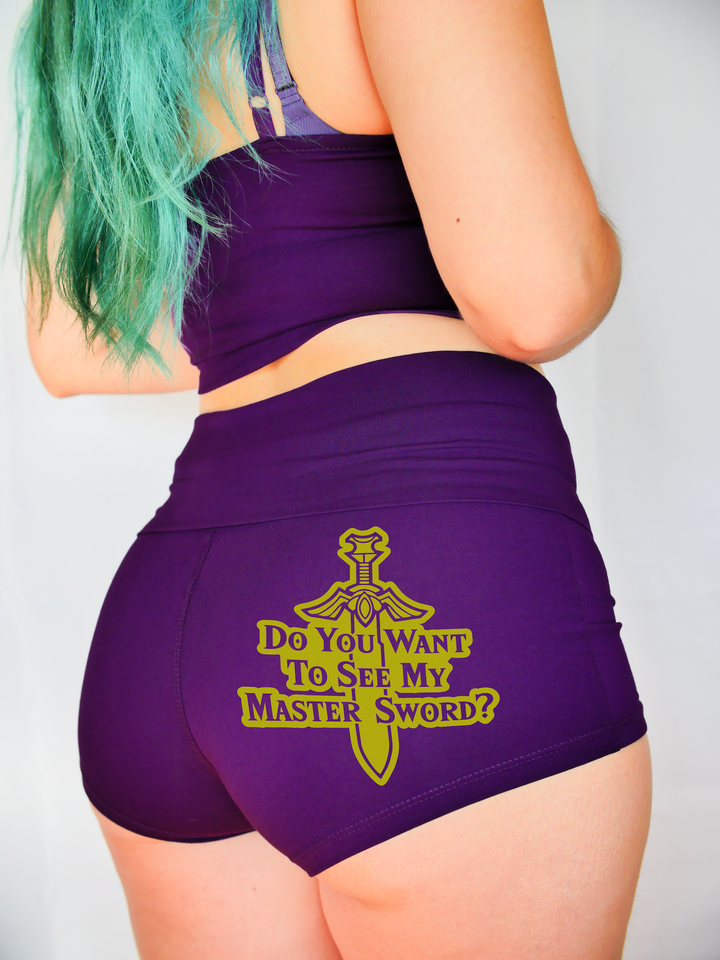 Do Want To See My Master Sword? Yoga Shorts