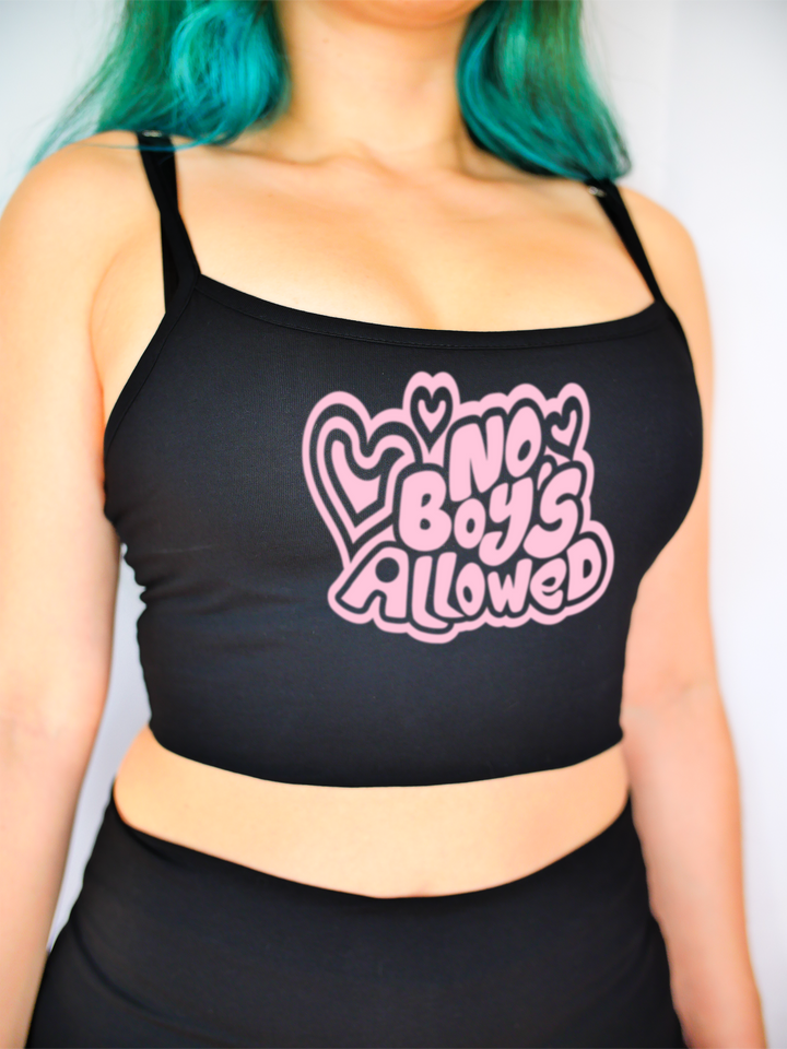 No Boys Allowed Crop Top