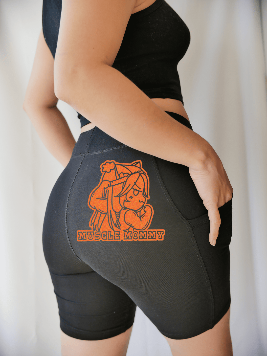 PixelThat Biker Shorts Muscle Mommy Biker Shorts