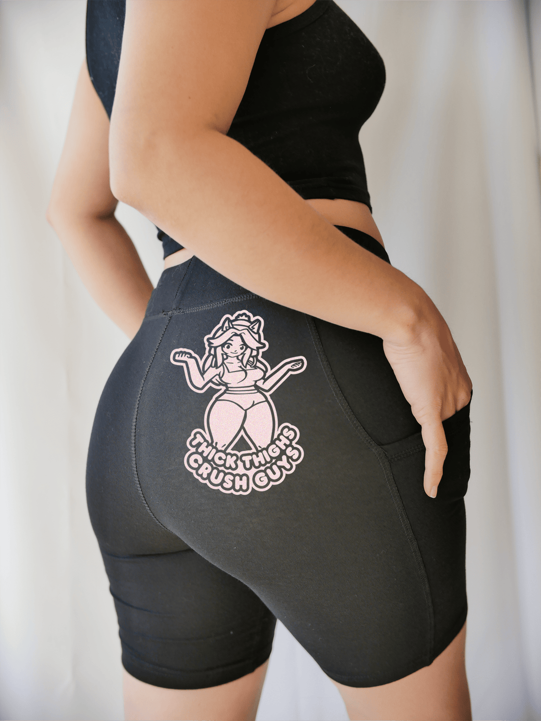 PixelThat Biker Shorts Thick Thighs Crush Guys Biker Shorts