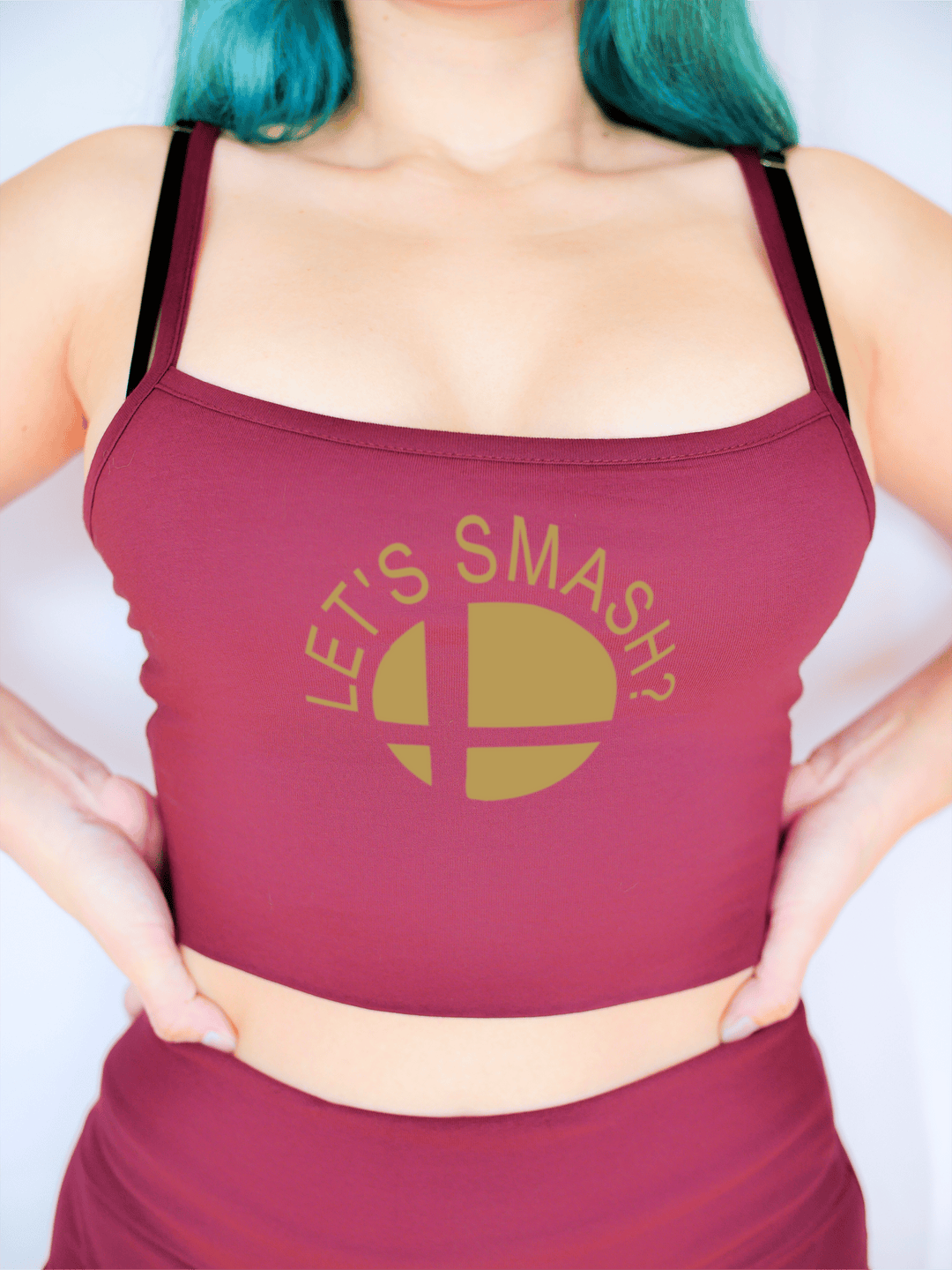 PixelThat Crop Top Let's Smash Crop Top