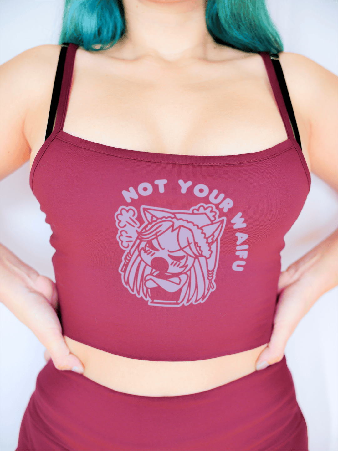 PixelThat Crop Top Not Your Waifu Crop Top