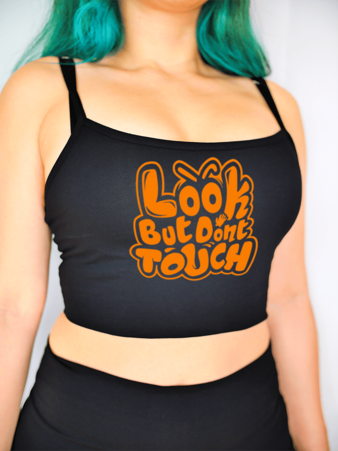 PixelThat Crop Top S / Black Look But Don't Touch Crop Top