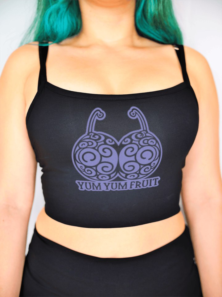 PixelThat Crop Top S / Black Yum Yum Fruit Crop Top