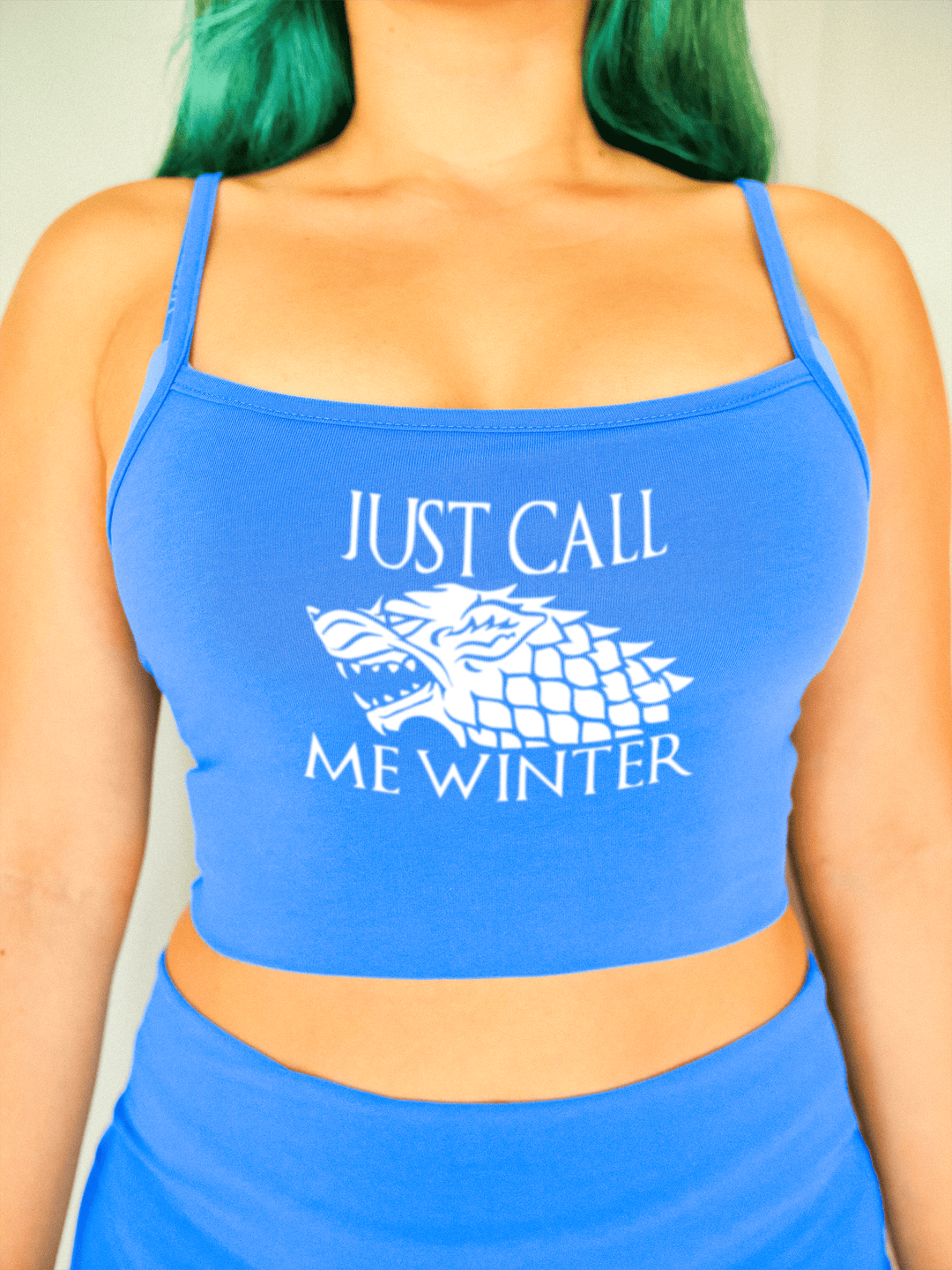 PixelThat Crop Top S / Blueberry Call Me Winter Crop Top