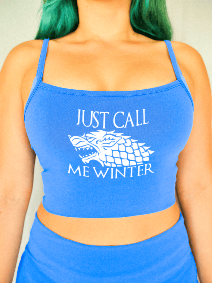 PixelThat Crop Top S / Blueberry Call Me Winter Crop Top