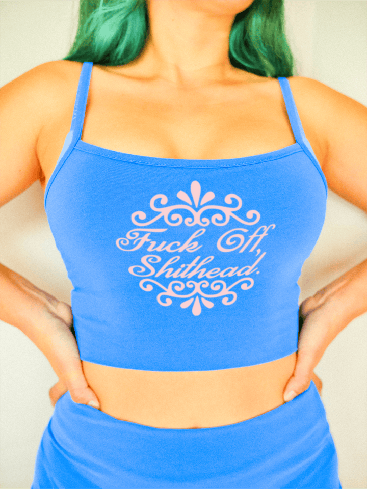 PixelThat Crop Top S / Blueberry F**k Off Crop Top