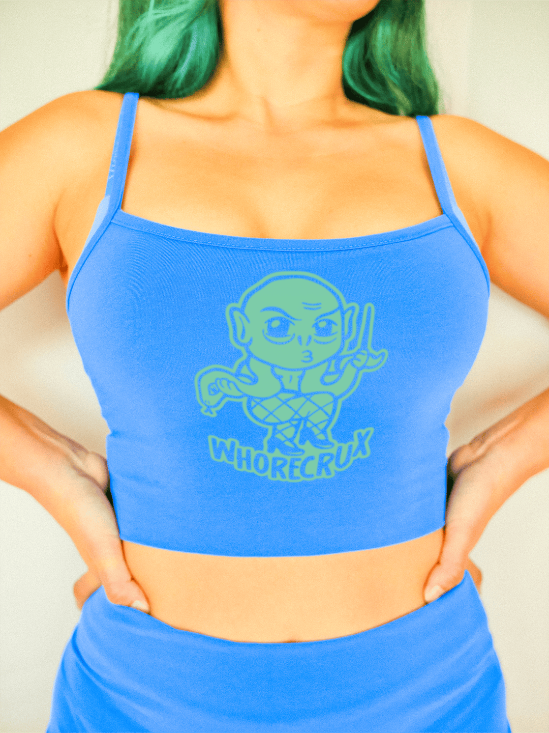 PixelThat Crop Top S / Blueberry Whorecrux Crop Top