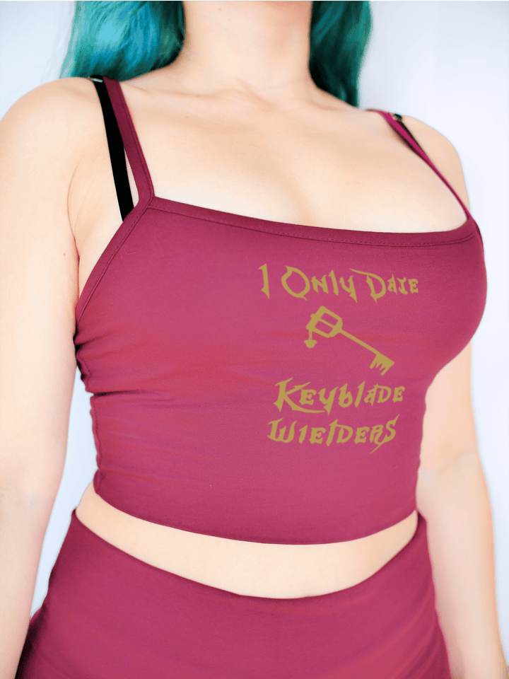 PixelThat Crop Top S / Burgundy I Only Date Keyblade Wielders Crop Top