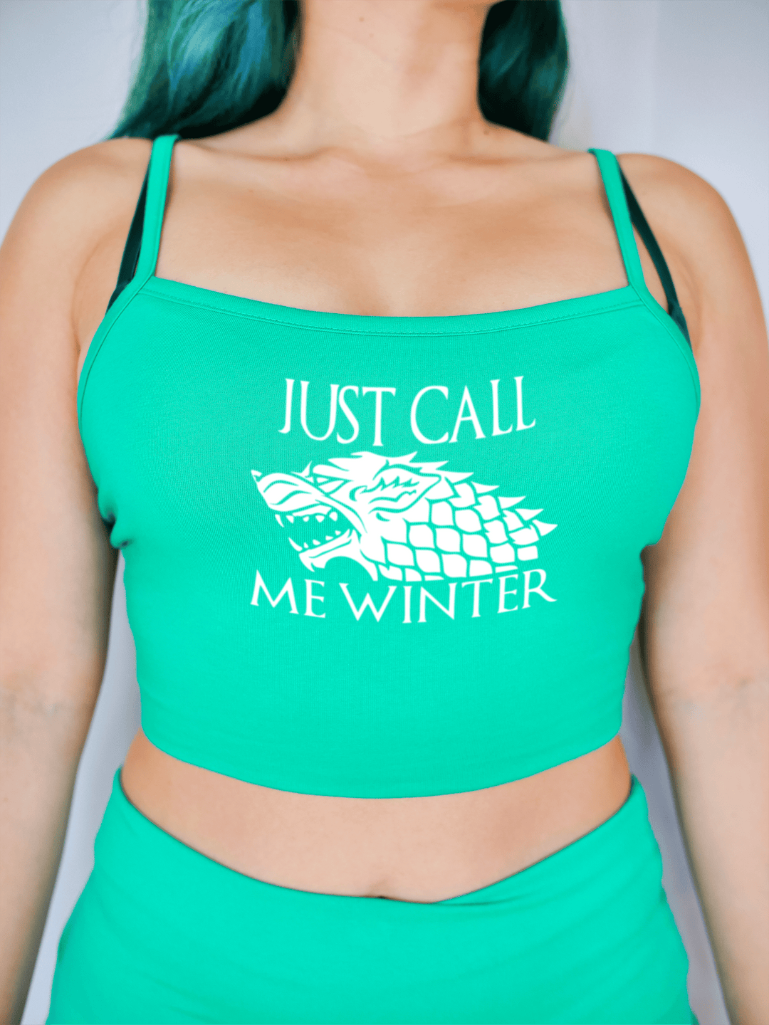 PixelThat Crop Top S / Emerald Call Me Winter Crop Top