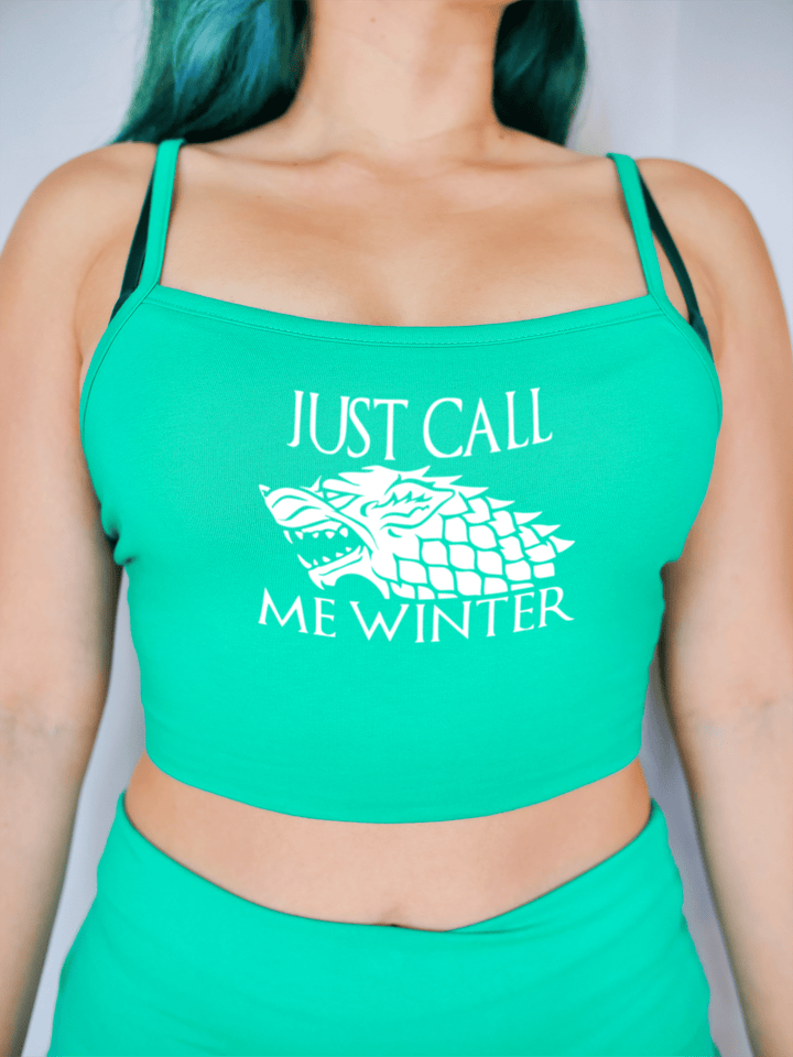 PixelThat Crop Top S / Emerald Call Me Winter Crop Top