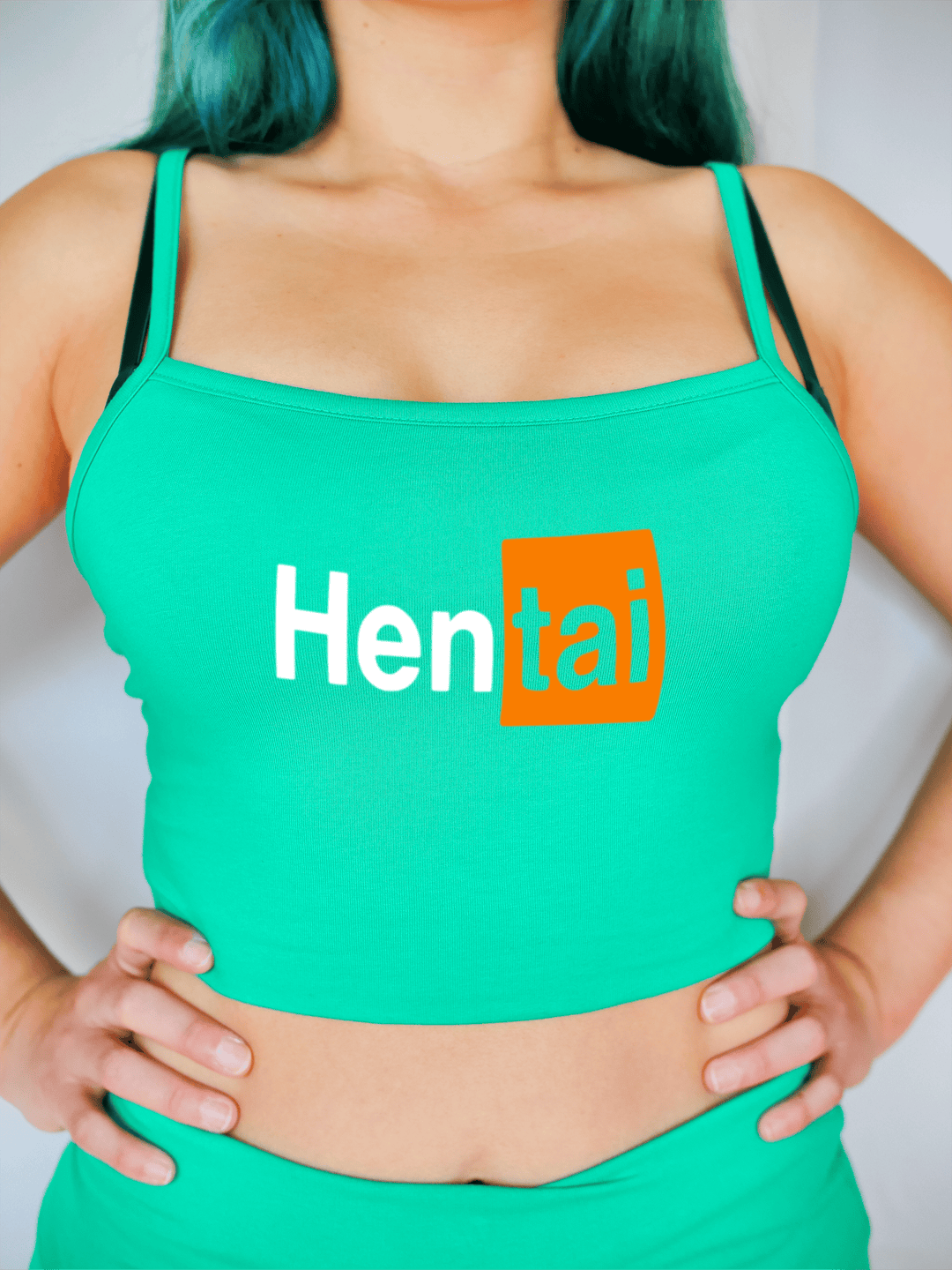 PixelThat Crop Top S / Emerald Hentai Crop Top