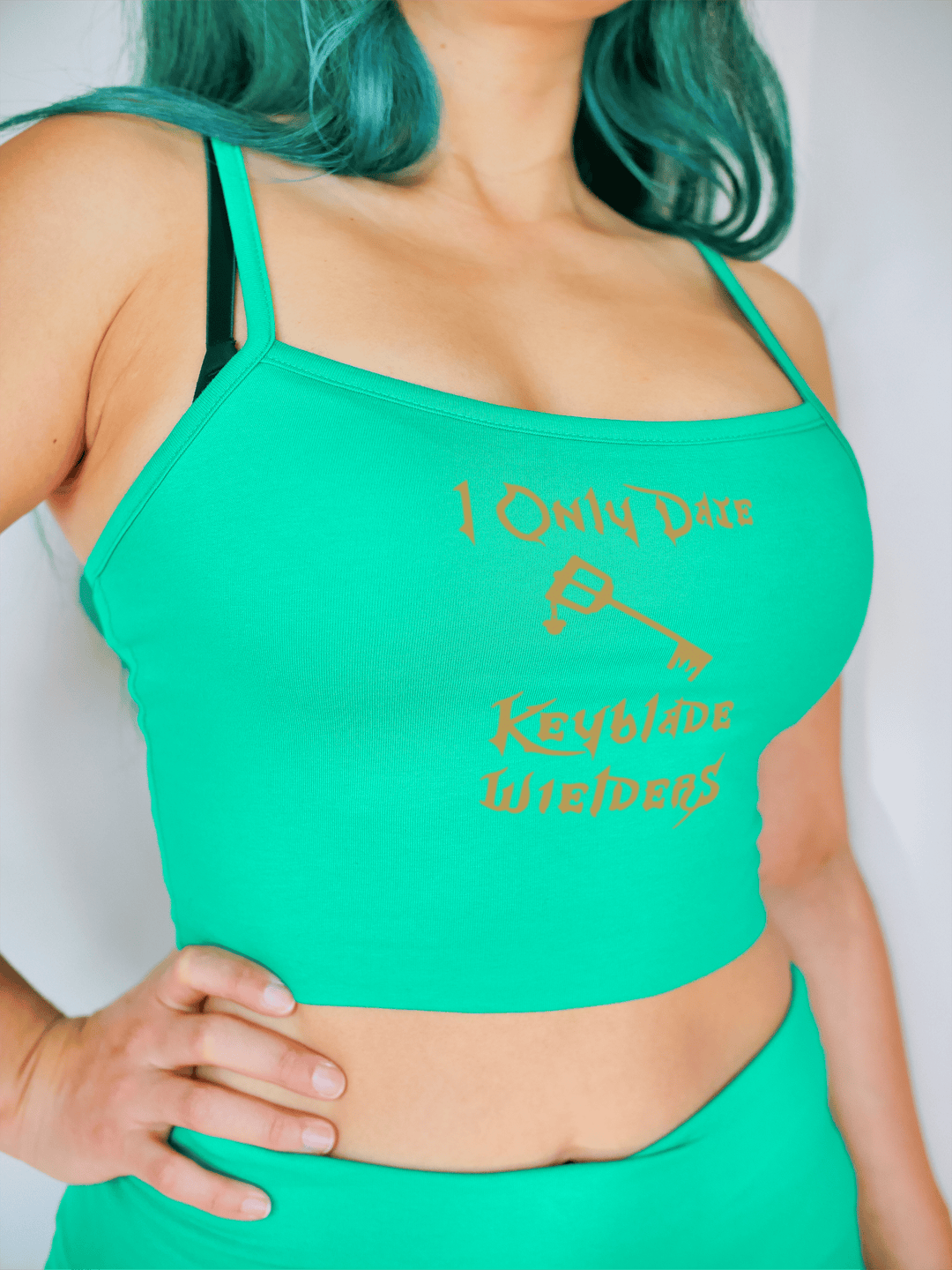 PixelThat Crop Top S / Emerald I Only Date Keyblade Wielders Crop Top