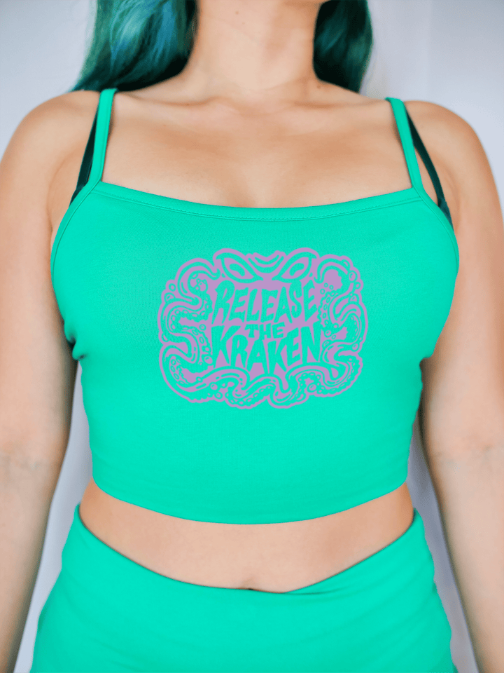 PixelThat Crop Top S / Emerald Release The Kraken Crop Top