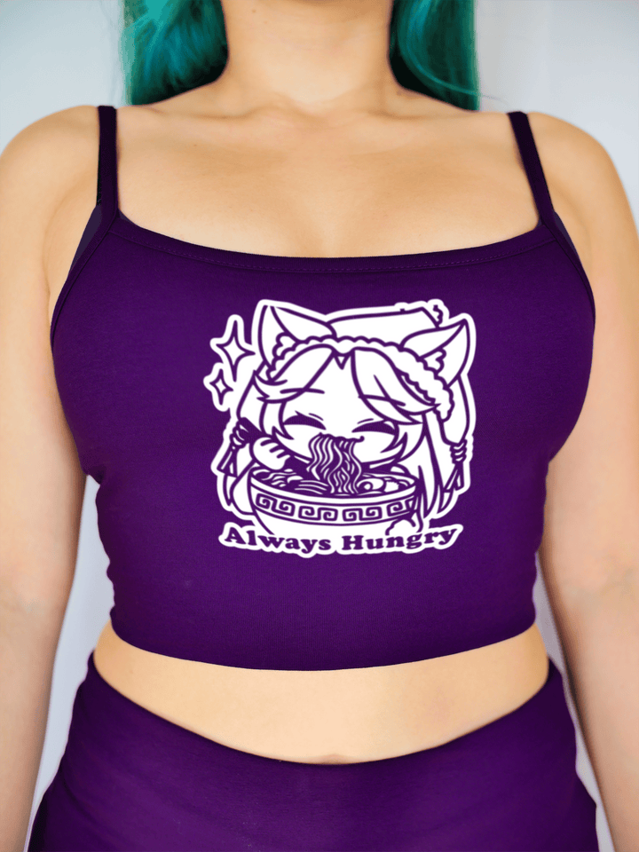 PixelThat Crop Top S / Ultra Violet Always Hungry Crop Top