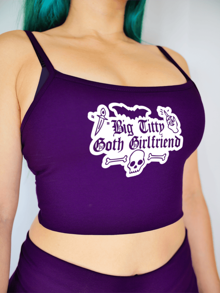 PixelThat Crop Top S / Ultra Violet Big Titty Goth GF Crop Top