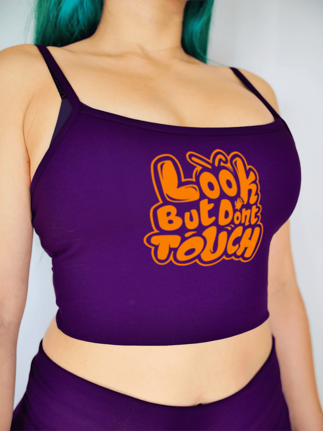 PixelThat Crop Top S / Ultra Violet Look But Don't Touch Crop Top