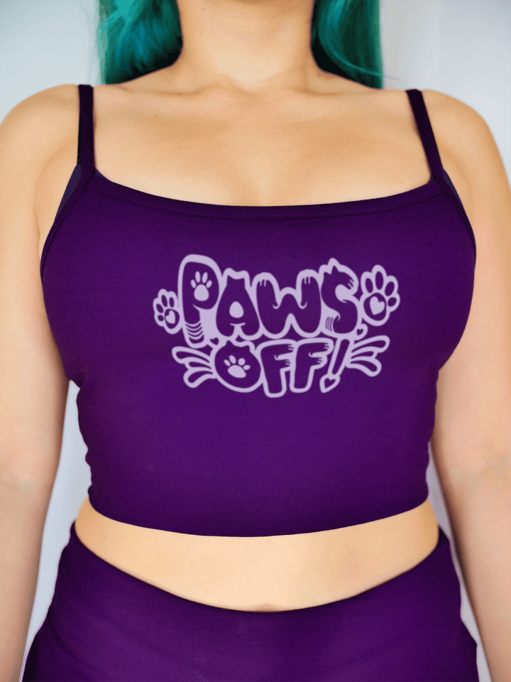 PixelThat Crop Top S / Ultra Violet Paws Off Crop Top