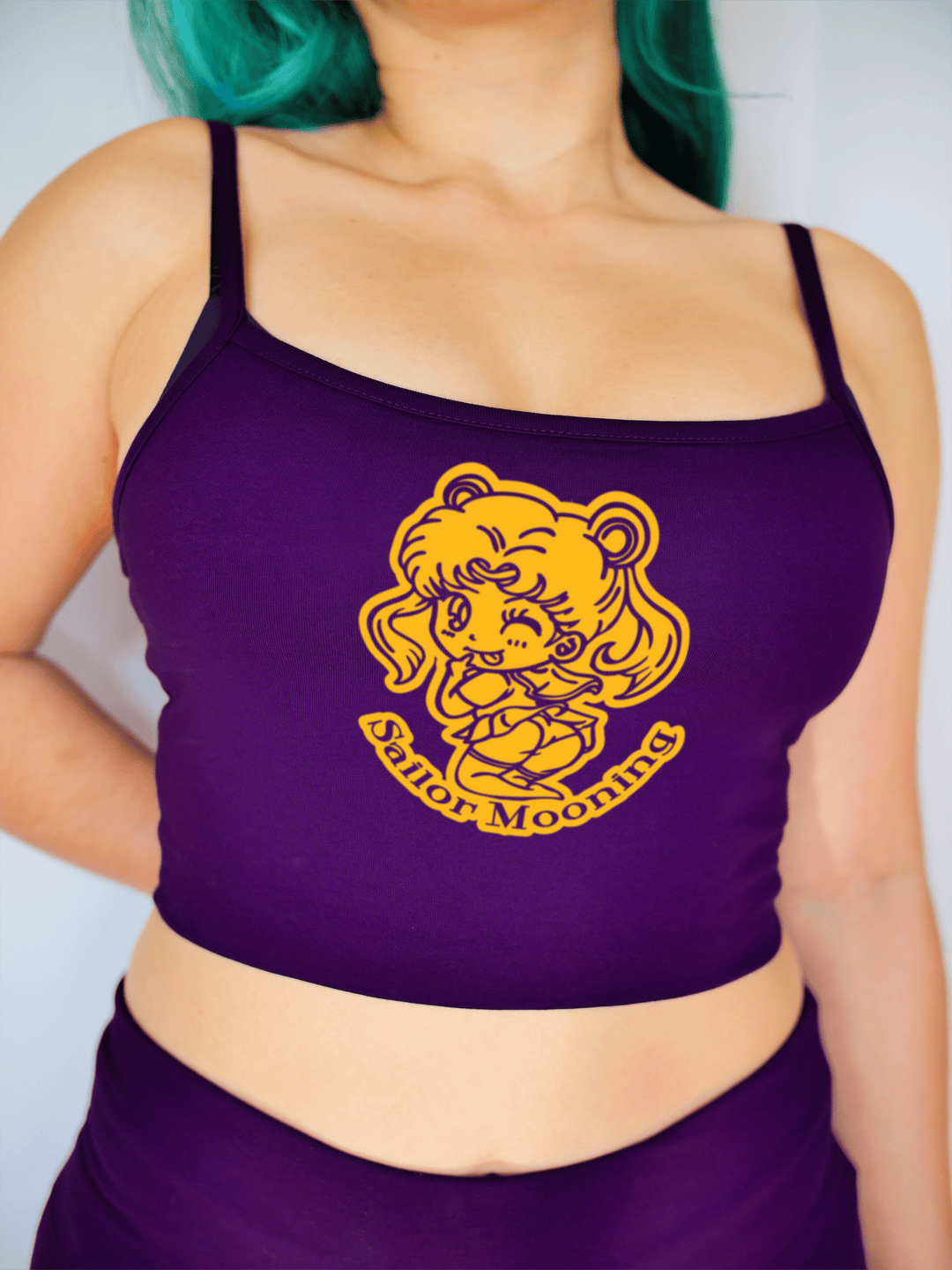 PixelThat Crop Top S / Ultra Violet Sailor Mooning Crop Top