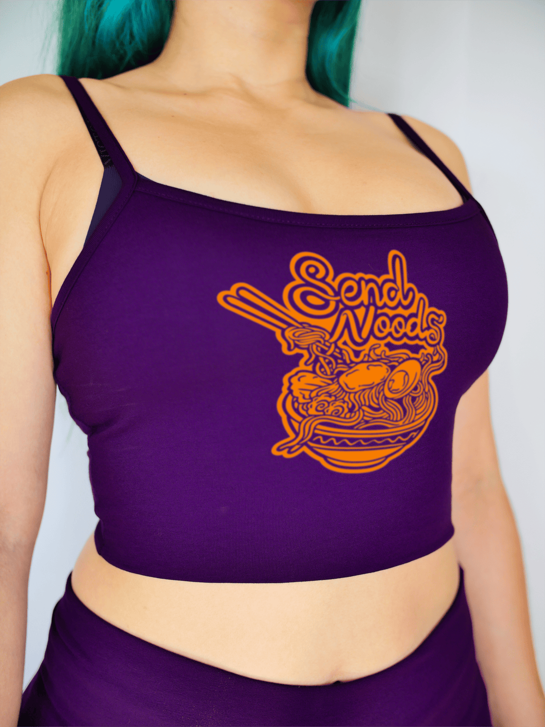 PixelThat Crop Top S / Ultra Violet Send Noods Crop Top