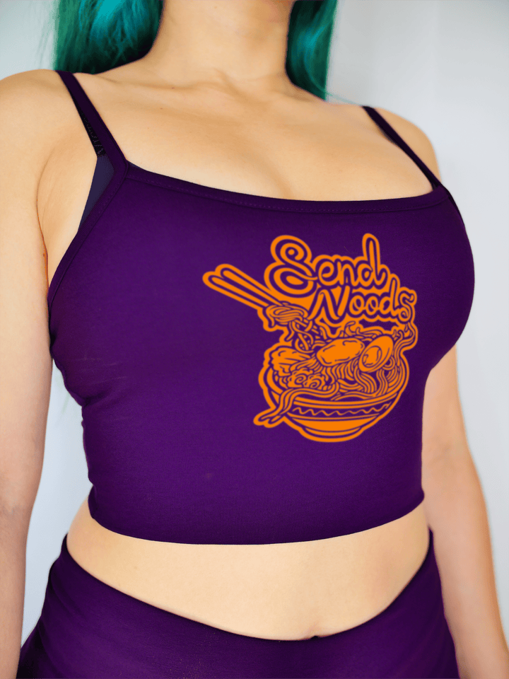 PixelThat Crop Top S / Ultra Violet Send Noods Crop Top