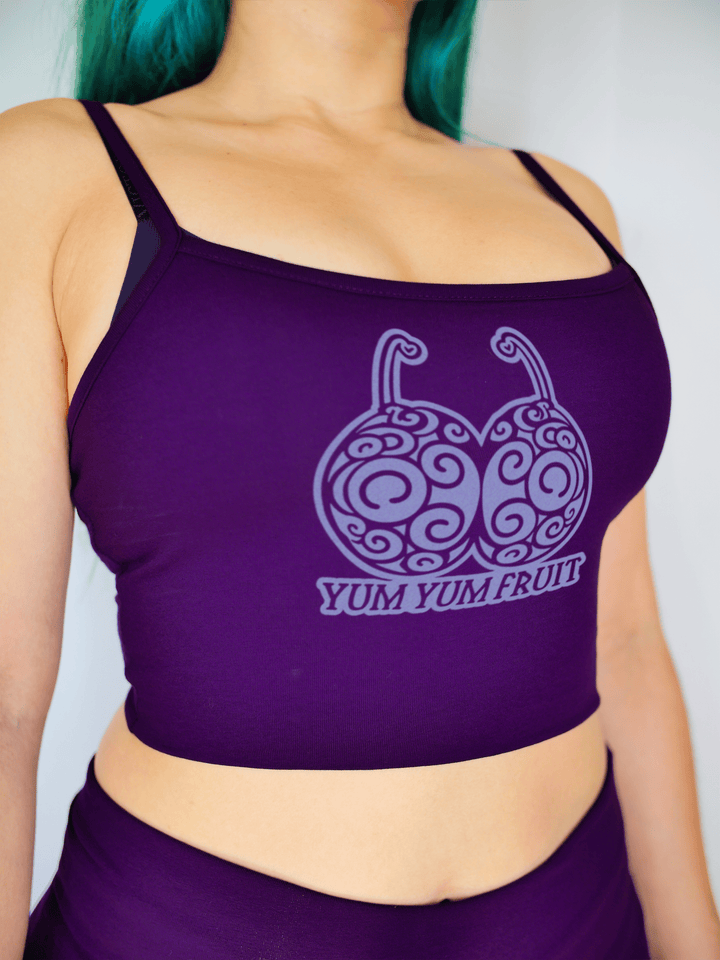 PixelThat Crop Top S / Ultra Violet Yum Yum Fruit Crop Top