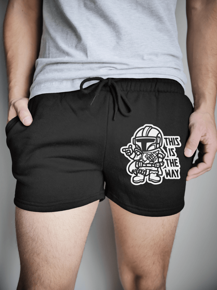 PixelThat Punderwear Shorts Black / S / Front This Is The Way Gym Shorts