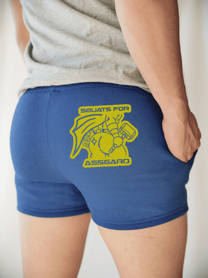PixelThat Punderwear Shorts Royal Blue / S / Back Squats For ASSgard Men's Gym Shorts