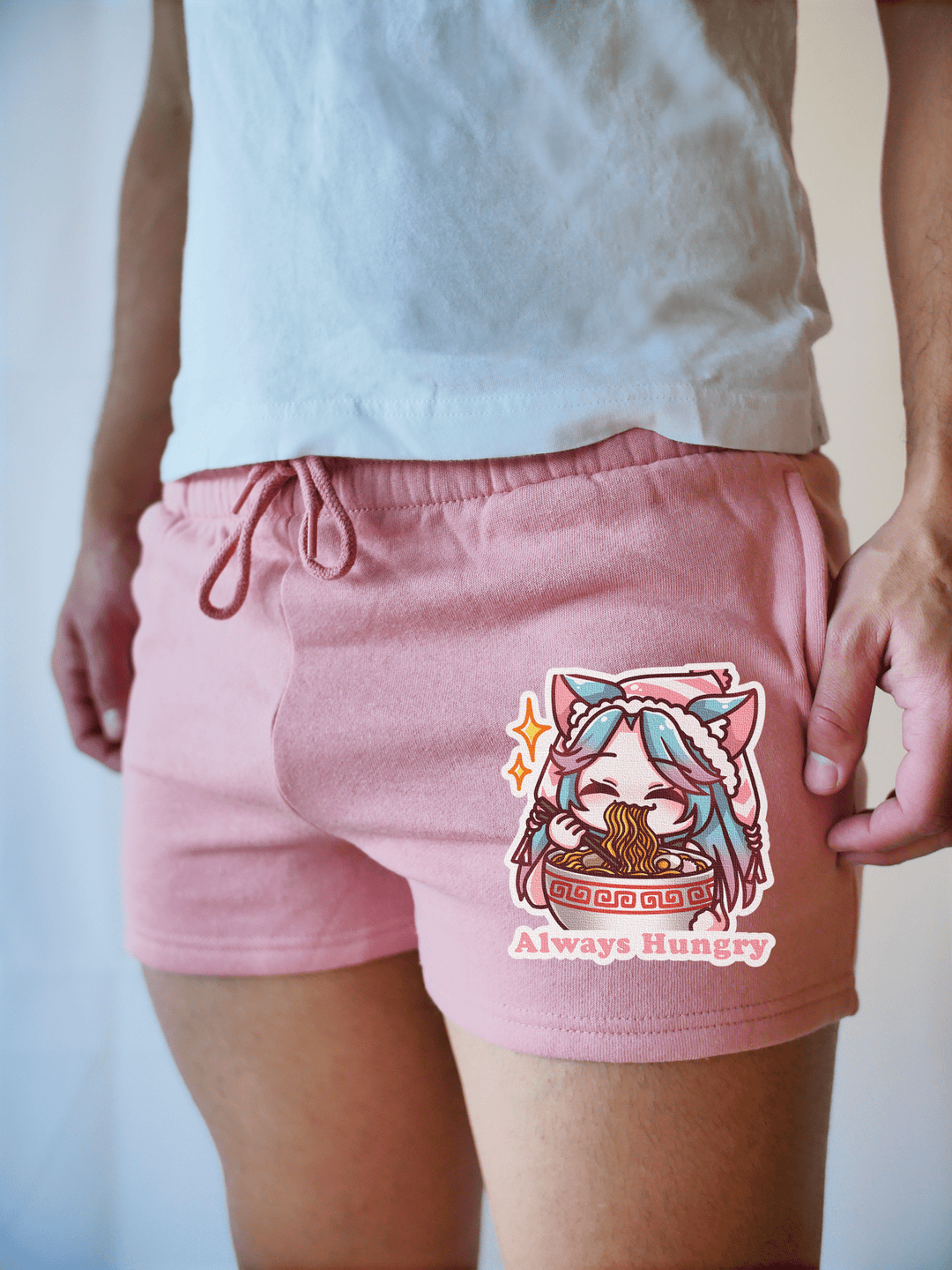 PixelThat Shorts Muave / S / Front Always Hungry Pixel PJ SweatShorts