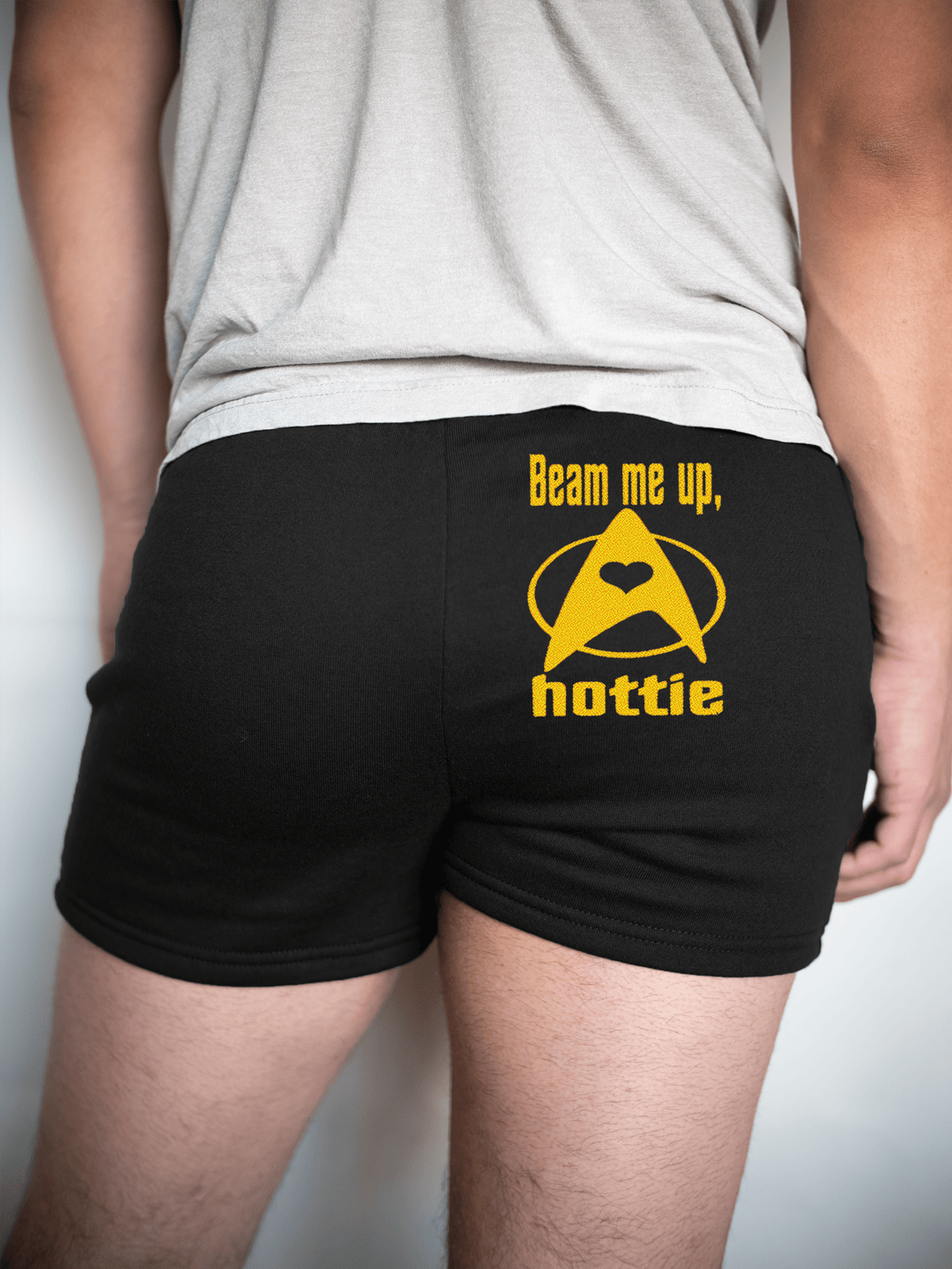 PixelThat Shorts S / Black / Back Beam Me Up Hottie Sweatshorts v2
