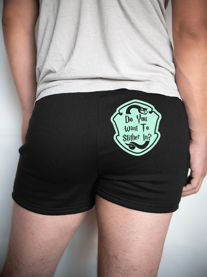 PixelThat Shorts S / Black / Back Do You Want To Slither In? v2