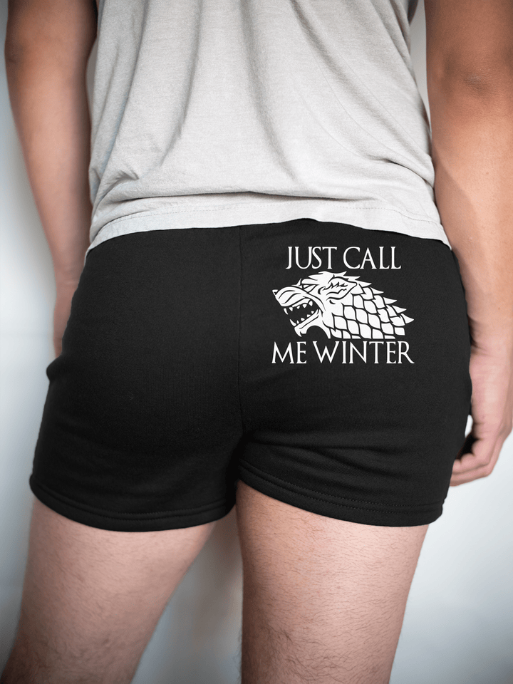 PixelThat Shorts S / Black / Back Just Call Me Winter Sweatshorts v2