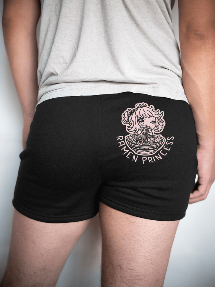 PixelThat Shorts S / Black / Back Ramen Princess Sweatshorts v2