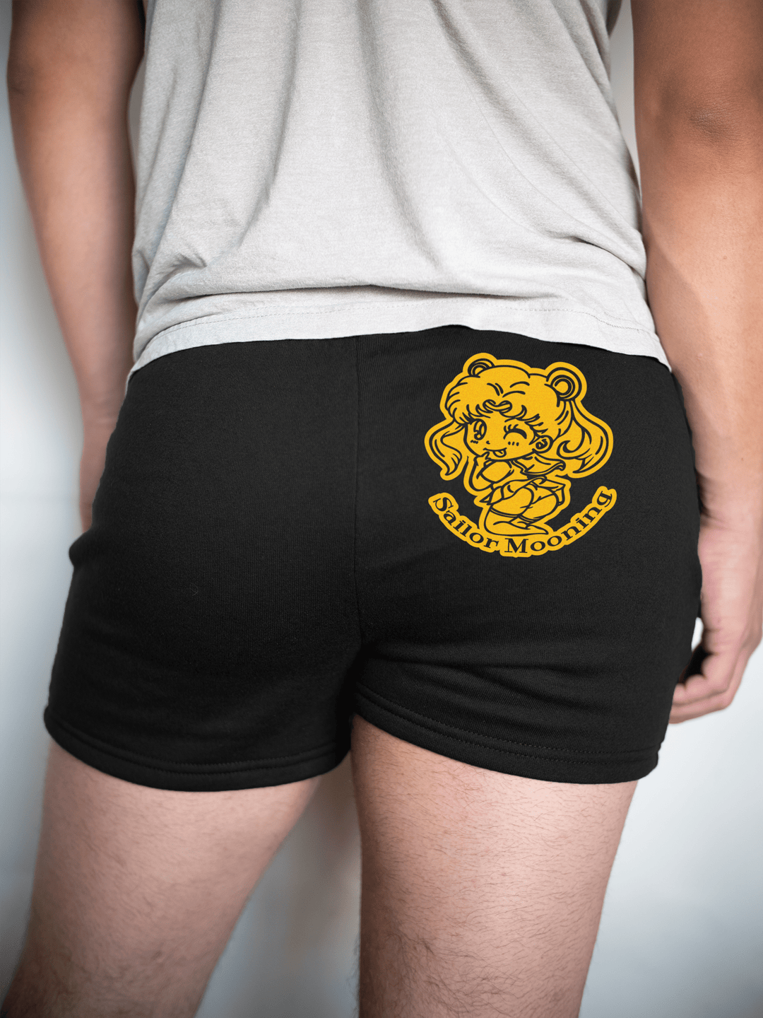 PixelThat Shorts S / Black / Back Sailor Mooning Sweatshorts v2