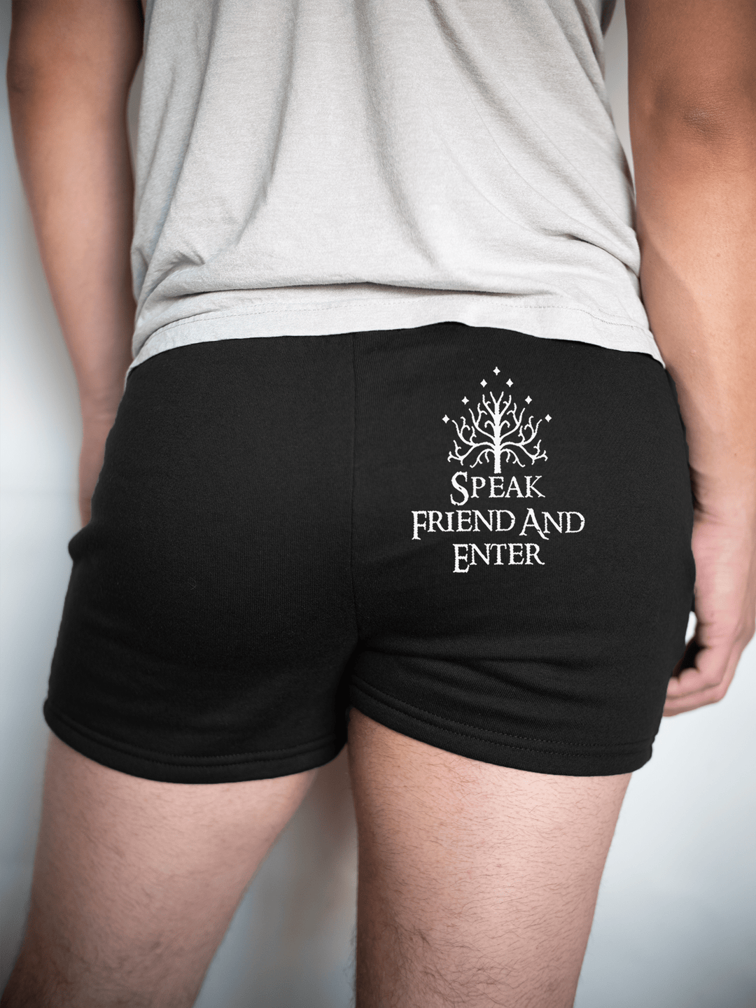 PixelThat Shorts S / Black / Back Speak Friend And Enter v2