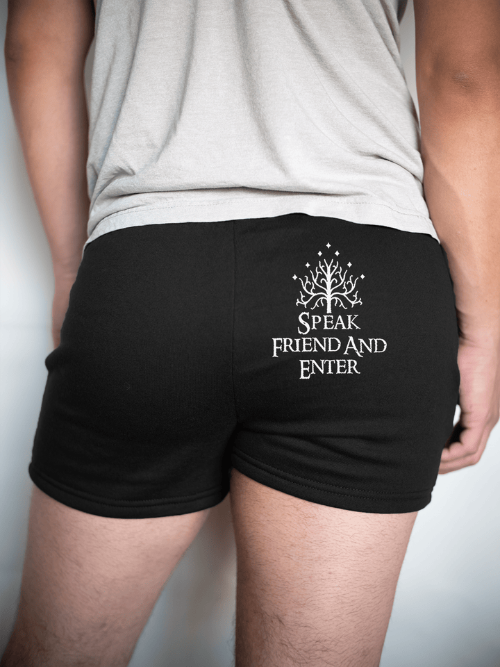 PixelThat Shorts S / Black / Back Speak Friend And Enter v2