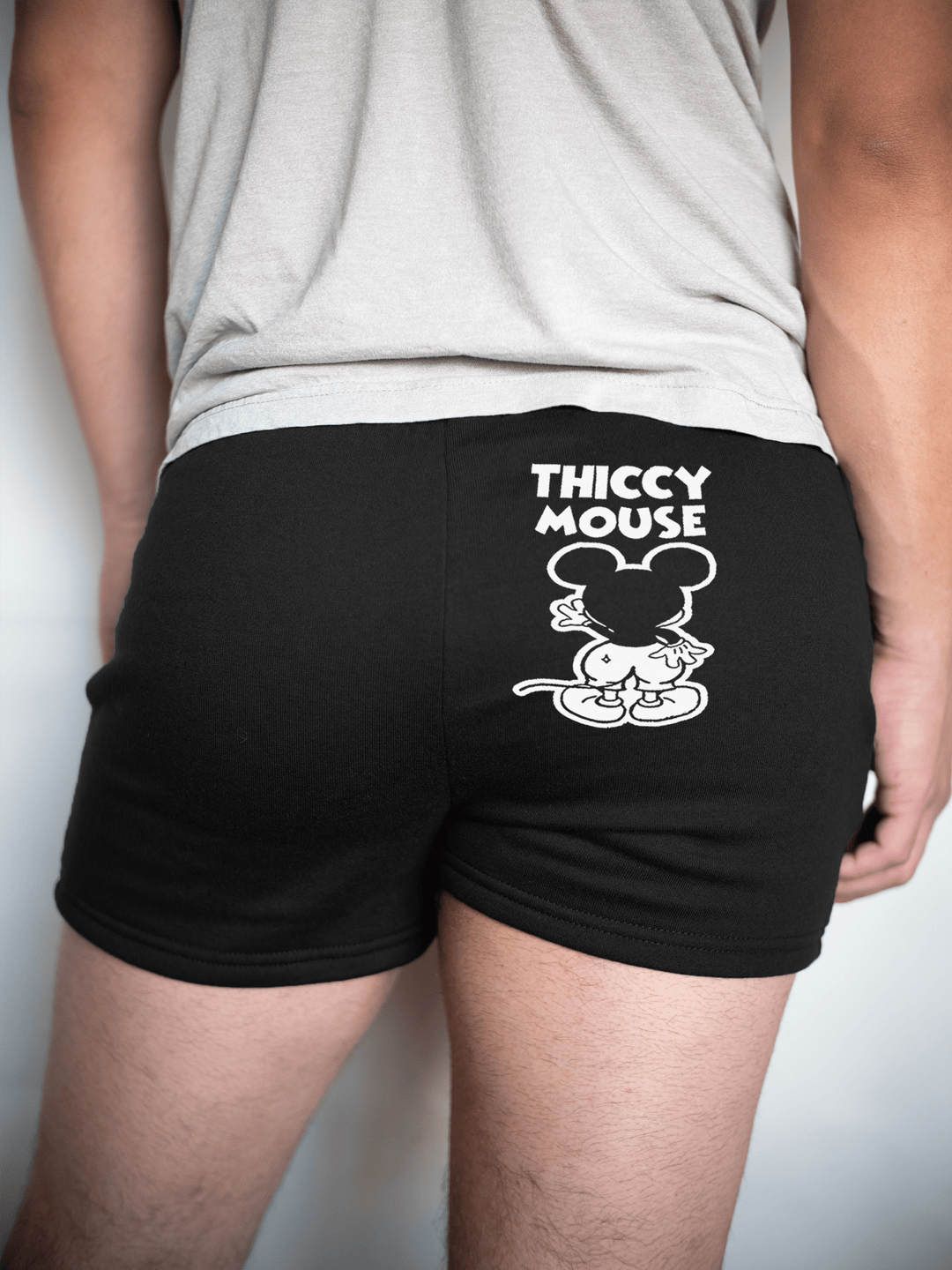 PixelThat Shorts S / Black / Back Thiccy Mouse Sweatshorts v2