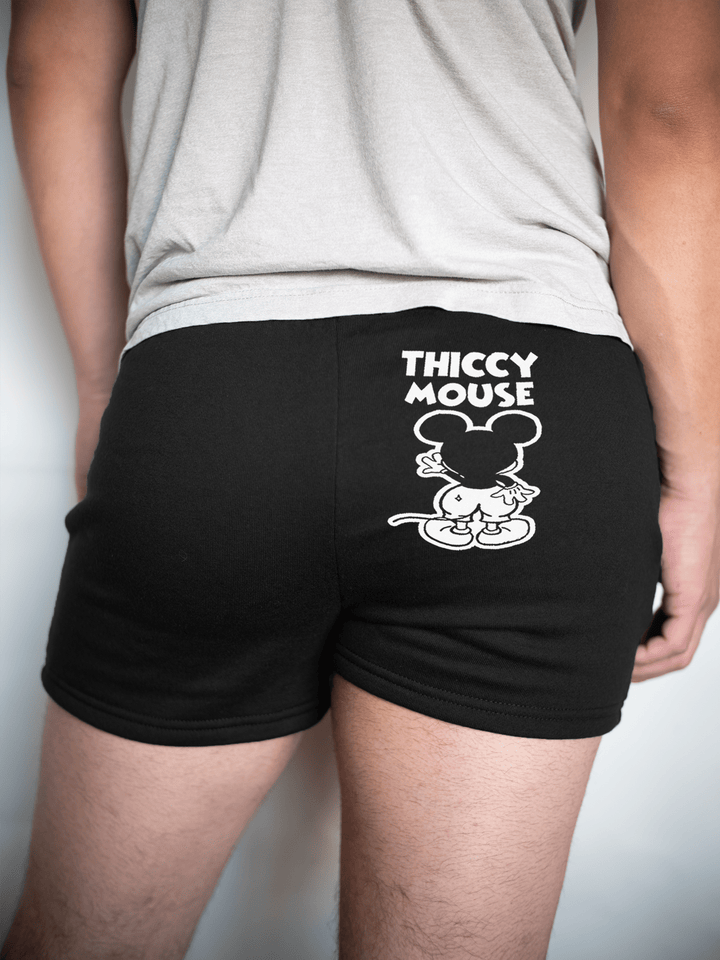 PixelThat Shorts S / Black / Back Thiccy Mouse Sweatshorts v2