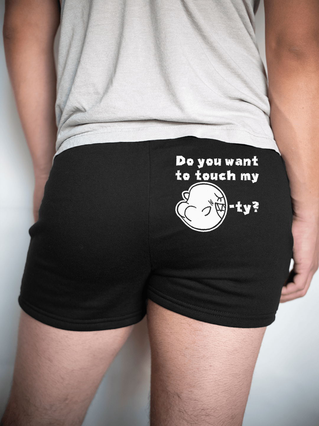 PixelThat Shorts S / Black / Back Touch my Boo-ty Sweatshorts v2