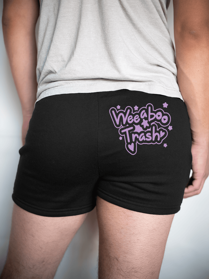 PixelThat Shorts S / Black / Back Weeaboo Trash Sweatshorts v2