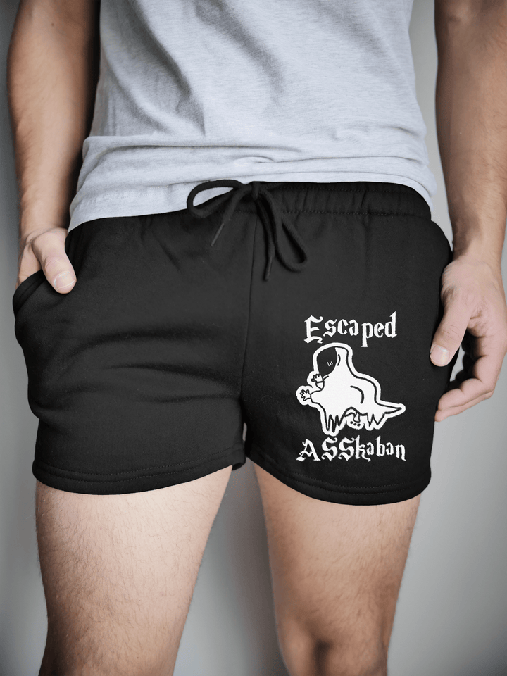 PixelThat Shorts S / Black / Front Escaped Asskaban v2