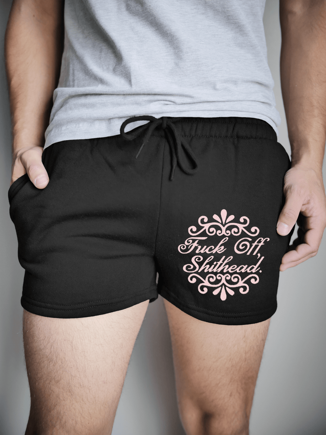 PixelThat Shorts S / Black / Front F**k Off Sh*thead Sweatshorts v2