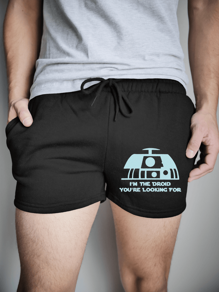 PixelThat Shorts S / Black / Front I'm the Droid v2