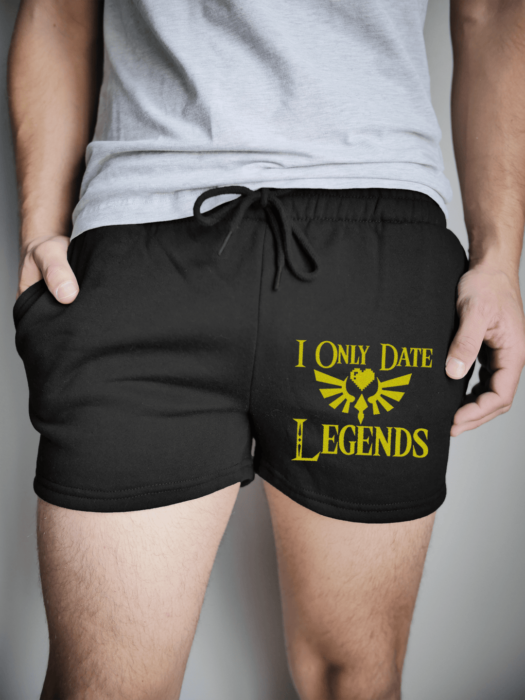 PixelThat Shorts S / Black / Front I Only Date Legends v2