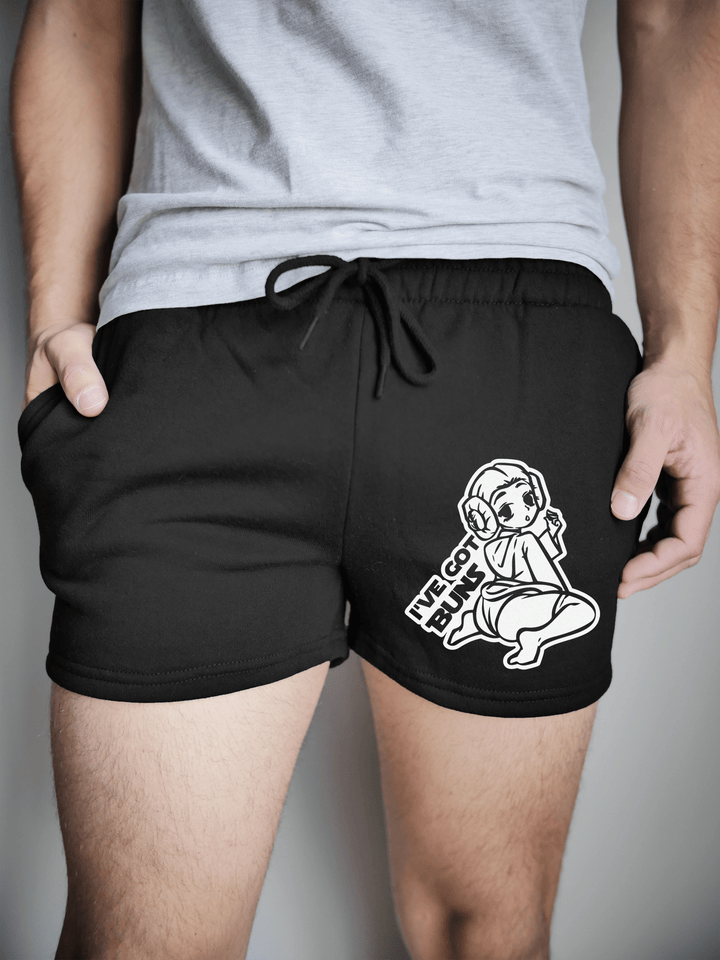 PixelThat Shorts S / Black / Front I've Got Buns v2