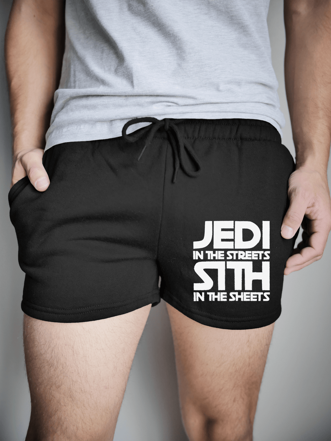 PixelThat Shorts S / Black / Front Jedi In The Streets v2