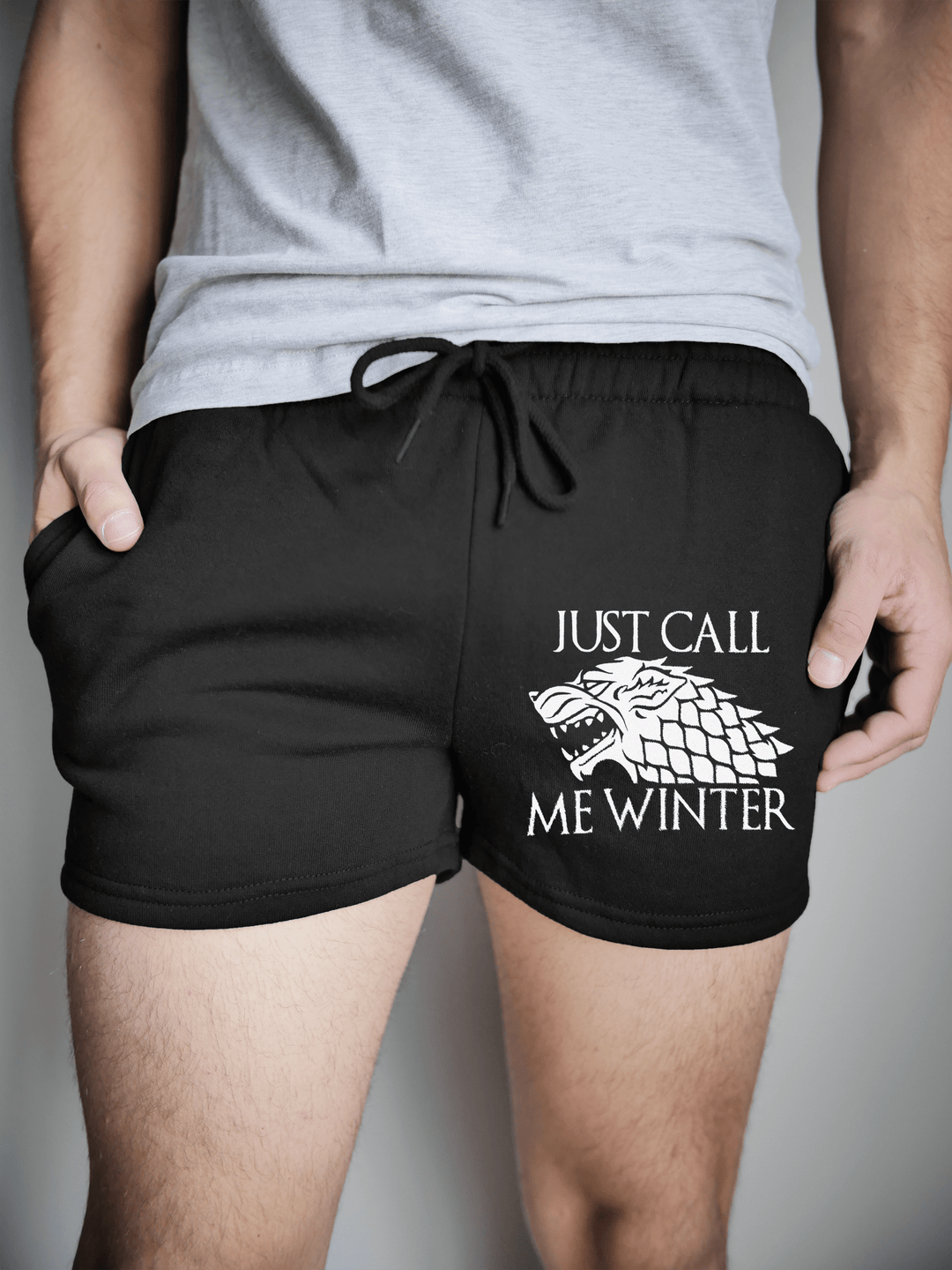 PixelThat Shorts S / Black / Front Just Call Me Winter Sweatshorts v2
