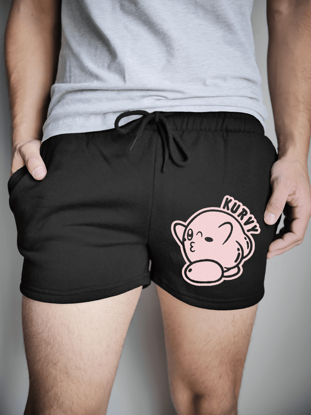PixelThat Shorts S / Black / Front Kurvy Sweatshorts v2